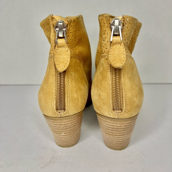 Franco Sarto Leather Peep Toe Booties Size 6 - Picture 4 of 12